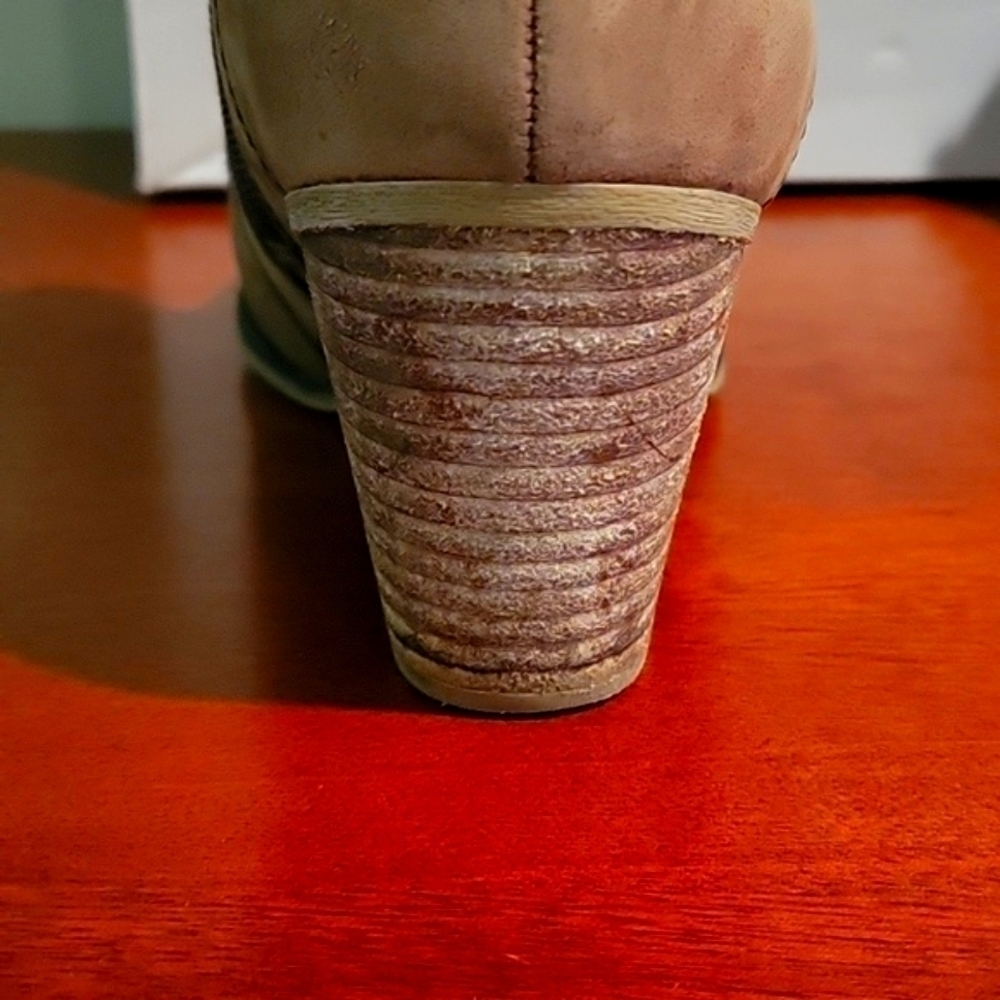 Franco Sarto Dotty Womens Western Ankle Boots Zip Up Faux Suede Brown sz 9.5 - Picture 7 of 11